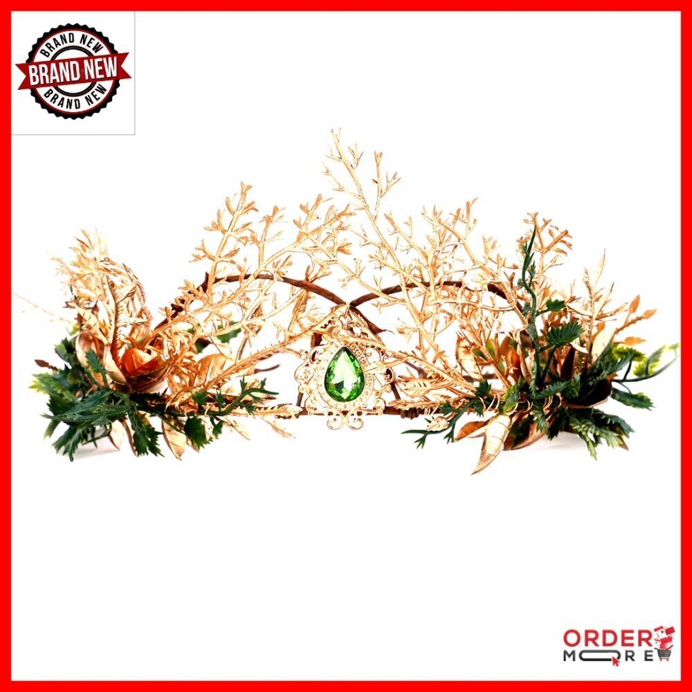 Handmade Metal Leaf Circlet Headpiece for Cosplay Wedding Renaissance